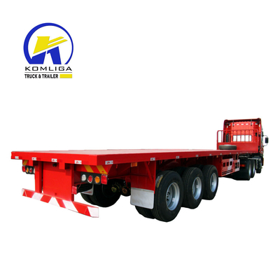 50 тонн 3 оси ABS опциональный полуприцеп для тяжелого груза Lowboy 40 FT плоский контейнер