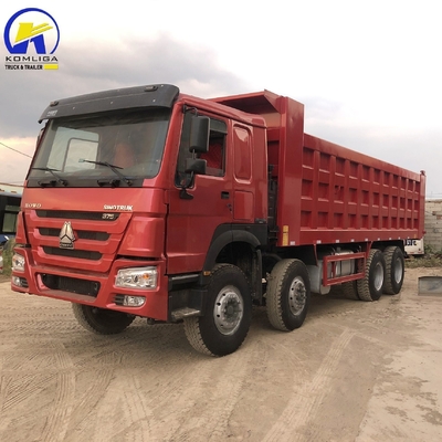 Sinotruck HOWO 8X4 Направляющий грузовик Использованный Sinotruck Сбросный грузовик с системой рулевого управления Zf8118