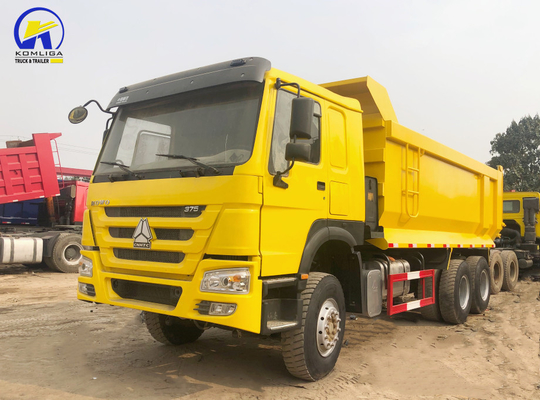 Использованный HOWO 6X4 Дамп-Трак 375 л.с. Левосторонний привод Добывающий грузовик с двигателем D12.42