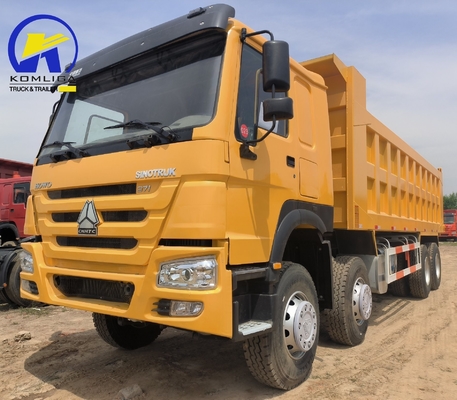 Передний подъемный стиль Sinotruk HOWO 8X4 Дамп-грузовик с большой вместимостью и желтым демпингом