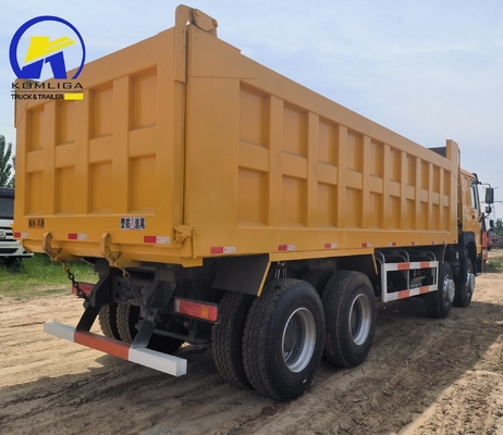Передний подъемный стиль Sinotruk HOWO 8X4 Дамп-грузовик с большой вместимостью и желтым демпингом