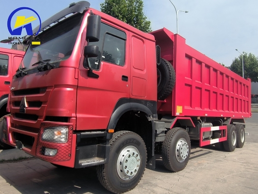 Передний подъемный стиль Sinotruk HOWO 8X4 Дамп-грузовик с большой вместимостью и желтым демпингом
