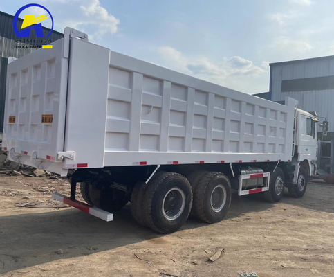 Использованная шина 8X4 Shacman Dump Truck Сертификация GCC 16tons Грузоподъемность Задняя ось