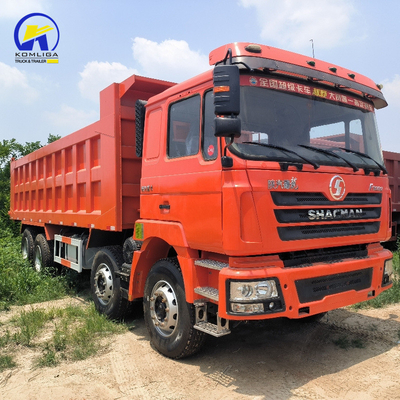 Использованная шина 8X4 Shacman Dump Truck Сертификация GCC 16tons Грузоподъемность Задняя ось
