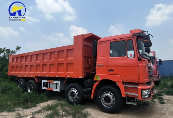 Использованная шина 8X4 Shacman Dump Truck Сертификация GCC 16tons Грузоподъемность Задняя ось