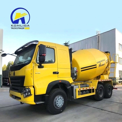 8560X2496X3800mm Использованный HOWO 6cbm 8cbm 9cbm Самозагружающийся бетонный смеситель с насосом