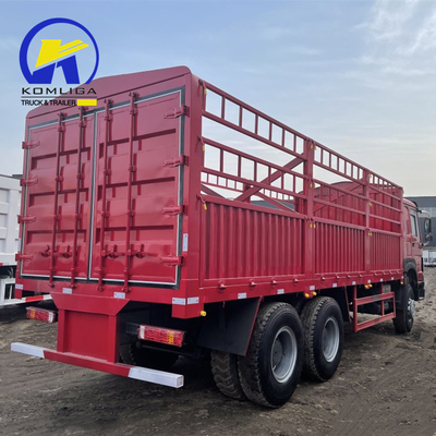 Sinotruck HOWO Подержанный 6X4 10 колесный Фенсинг прицепный грузовик Долли Полная боковая стенка Контейнерный грузовик