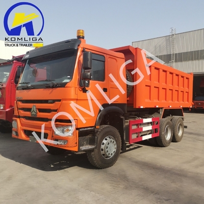 Подержанный Sinotruk HOWO Дамп-Трак 10 колес 3 оси 6X4 Низкий пробег Тяжелая работа 8500 * 2500 * 3400 мм