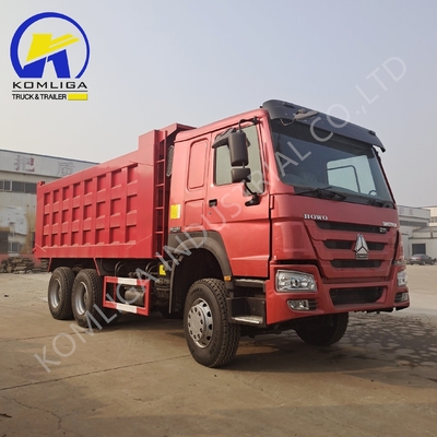 Подержанный Sinotruk HOWO Дамп-Трак 10 колес 3 оси 6X4 Низкий пробег Тяжелая работа 8500 * 2500 * 3400 мм