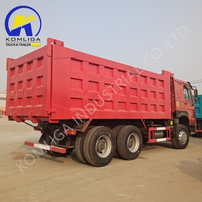 Подержанный Sinotruk HOWO Дамп-Трак 10 колес 3 оси 6X4 Низкий пробег Тяжелая работа 8500 * 2500 * 3400 мм