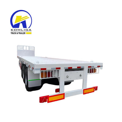 Производство 40 FT плоских контейнерных прицепов с механической подвеской полуприцепов