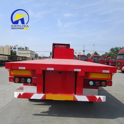50 тонн 3 оси ABS опциональный полуприцеп для тяжелого груза Lowboy 40 FT плоский контейнер