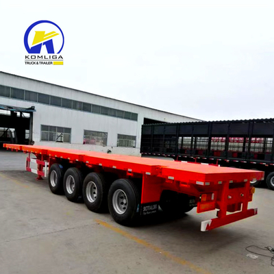 50 тонн 3 оси ABS опциональный полуприцеп для тяжелого груза Lowboy 40 FT плоский контейнер
