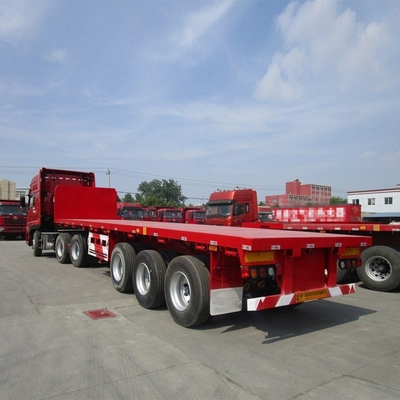 50 тонн 3 оси ABS опциональный полуприцеп для тяжелого груза Lowboy 40 FT плоский контейнер