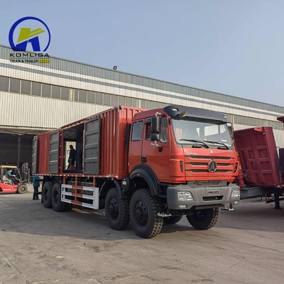 Beiben Benz 8X8 12wheel Van Style Box Грузовой грузовик 20cbm Кувшин Размер 5600X2300X1500