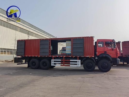 Beiben Benz 8X8 12wheel Van Style Box Грузовой грузовик 20cbm Кувшин Размер 5600X2300X1500