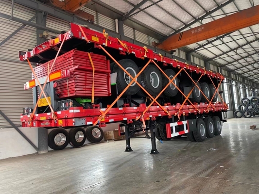 40ft Container 600mm 12,5m 13m 3 Axle Side Door Semi Trailer с плоским дизайном