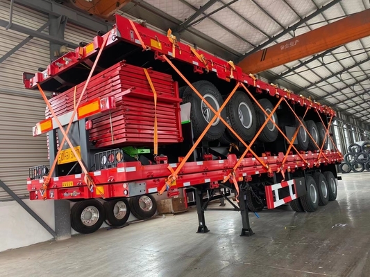 40ft Container 600mm 12,5m 13m 3 Axle Side Door Semi Trailer с плоским дизайном
