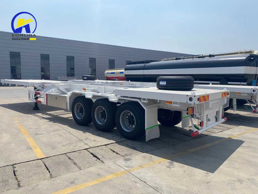 Использованный прицеп с плоской кроватью, скелетный прицеп для контейнера 1820 мм, протектор и клапан Wabco