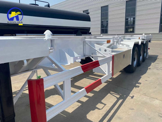 Использованный прицеп с плоской кроватью, скелетный прицеп для контейнера 1820 мм, протектор и клапан Wabco