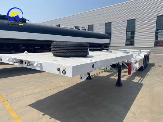 Использованный прицеп с плоской кроватью, скелетный прицеп для контейнера 1820 мм, протектор и клапан Wabco