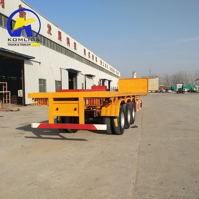 50Т грузоподъемность полуприцеп для 20/40/45/48 FT Стандартный судоходный контейнер Плоская кровать