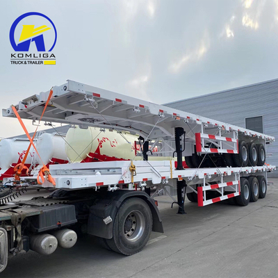 Настройка 3-осевой 40-футовой транспортной контейнерной платформы Flatbed Semi Trailer в Гане