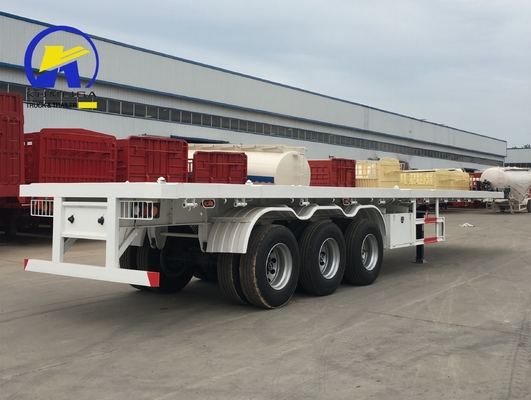 Настройка 3-осевой 40-футовой транспортной контейнерной платформы Flatbed Semi Trailer в Гане