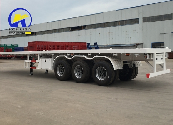 Настройка 3-осевой 40-футовой транспортной контейнерной платформы Flatbed Semi Trailer в Гане