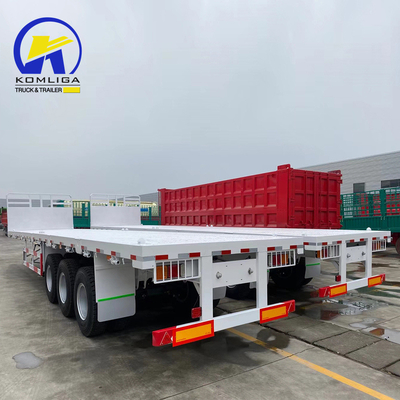 Настройка 3-осевой 40-футовой транспортной контейнерной платформы Flatbed Semi Trailer в Гане