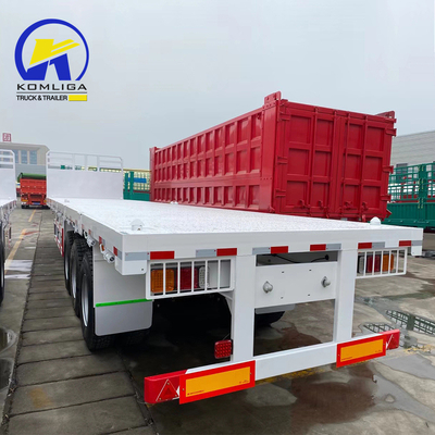 Настройка 3-осевой 40-футовой транспортной контейнерной платформы Flatbed Semi Trailer в Гане