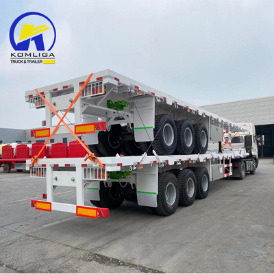 Настройка 3-осевой 40-футовой транспортной контейнерной платформы Flatbed Semi Trailer в Гане