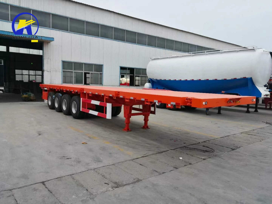 4 оси 45FT плоский полуприцеп с 12 единиц шины и Q345b стальной основной балки