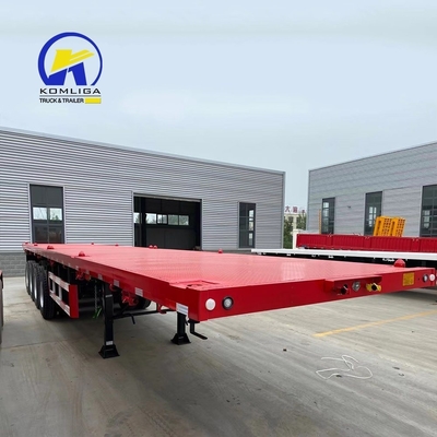 4 оси 45FT плоский полуприцеп с 12 единиц шины и Q345b стальной основной балки