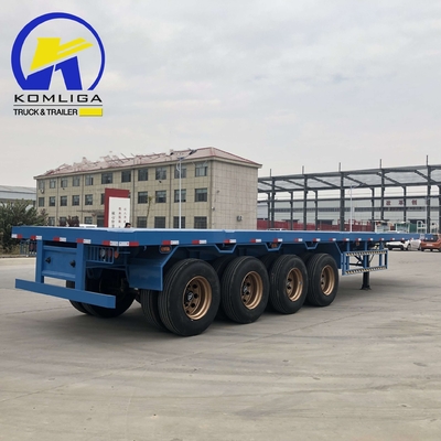 4 оси 12 единиц 40FT 45FT 20ft Drop Flatbed Container Полуприцеп для ценных грузов