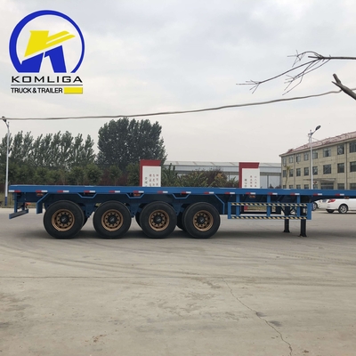 4 оси 12 единиц 40FT 45FT 20ft Drop Flatbed Container Полуприцеп для ценных грузов