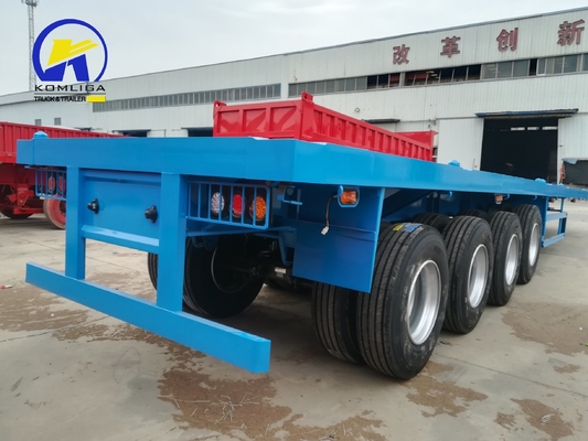 4 оси 12 единиц 40FT 45FT 20ft Drop Flatbed Container Полуприцеп для ценных грузов