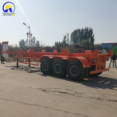 13000x2500x3900mm 40FT Skeleton Semi Container Trailer с тремя осями, грузоподъемностью 40 т