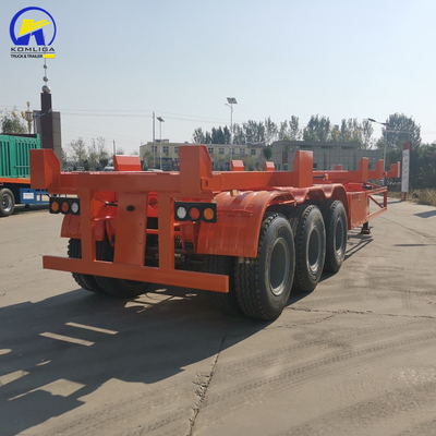 13000x2500x3900mm 40FT Skeleton Semi Container Trailer с тремя осями, грузоподъемностью 40 т