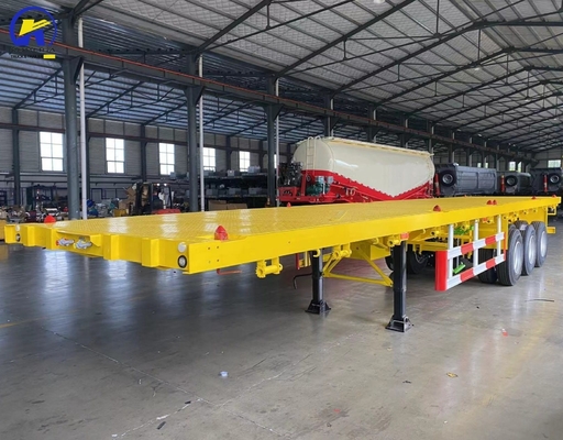 Wabco Valve Tri-Axle 40FT 20FT Flatbed Container 60 Tons Truck Flatbed Vehicle Trailer (Контейнер для грузовых автомобилей с плоским покрытием)