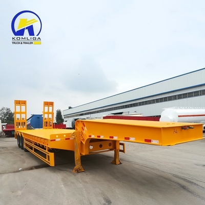 Постель низкой высоты 40ft 60tons Lowboy Ramps Прицеп с ABS антиблокировочной тормозной системой