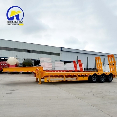 Постель низкой высоты 40ft 60tons Lowboy Ramps Прицеп с ABS антиблокировочной тормозной системой