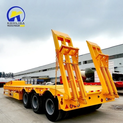 Постель низкой высоты 40ft 60tons Lowboy Ramps Прицеп с ABS антиблокировочной тормозной системой