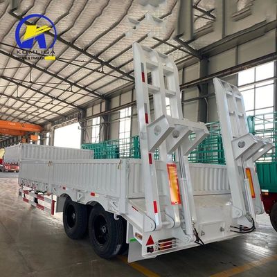 Механическая подвеска 3 оси 40FT Транспортер Трактор Низкопольный контейнер Полуприцеп