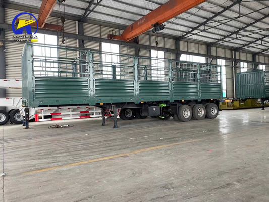 Сертификация GCC плоский полуприцеп для транспортировки Fuwa 3 оси 30-100t ограждение