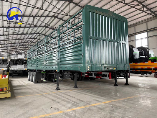 Сертификация GCC плоский полуприцеп для транспортировки Fuwa 3 оси 30-100t ограждение