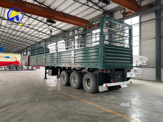 Сертификация GCC плоский полуприцеп для транспортировки Fuwa 3 оси 30-100t ограждение