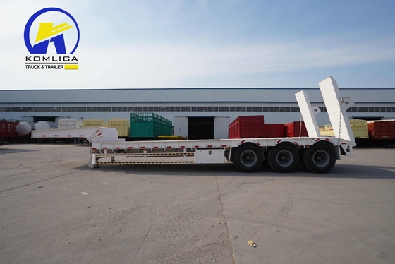 60тонна 3 оси Lowboy/Low Deck/Lowbed/Low Bed Truck полуприцеп с механической подвеской