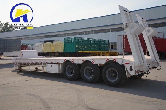 60тонна 3 оси Lowboy/Low Deck/Lowbed/Low Bed Truck полуприцеп с механической подвеской