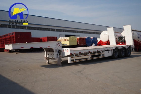 60тонна 3 оси Lowboy/Low Deck/Lowbed/Low Bed Truck полуприцеп с механической подвеской